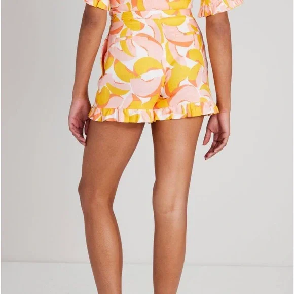NWT Kate spade Peaches Ruffle Shorts